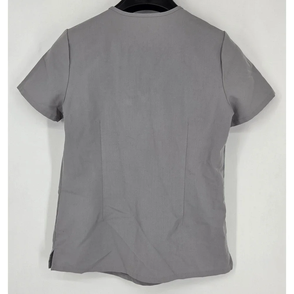 FIGS Women's Size XS Catarina‎ Light Gray Scrub Top Medical Dental  FW1000